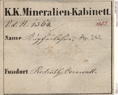 Etiketten zu Azurit (NHMW-MIN-An262)